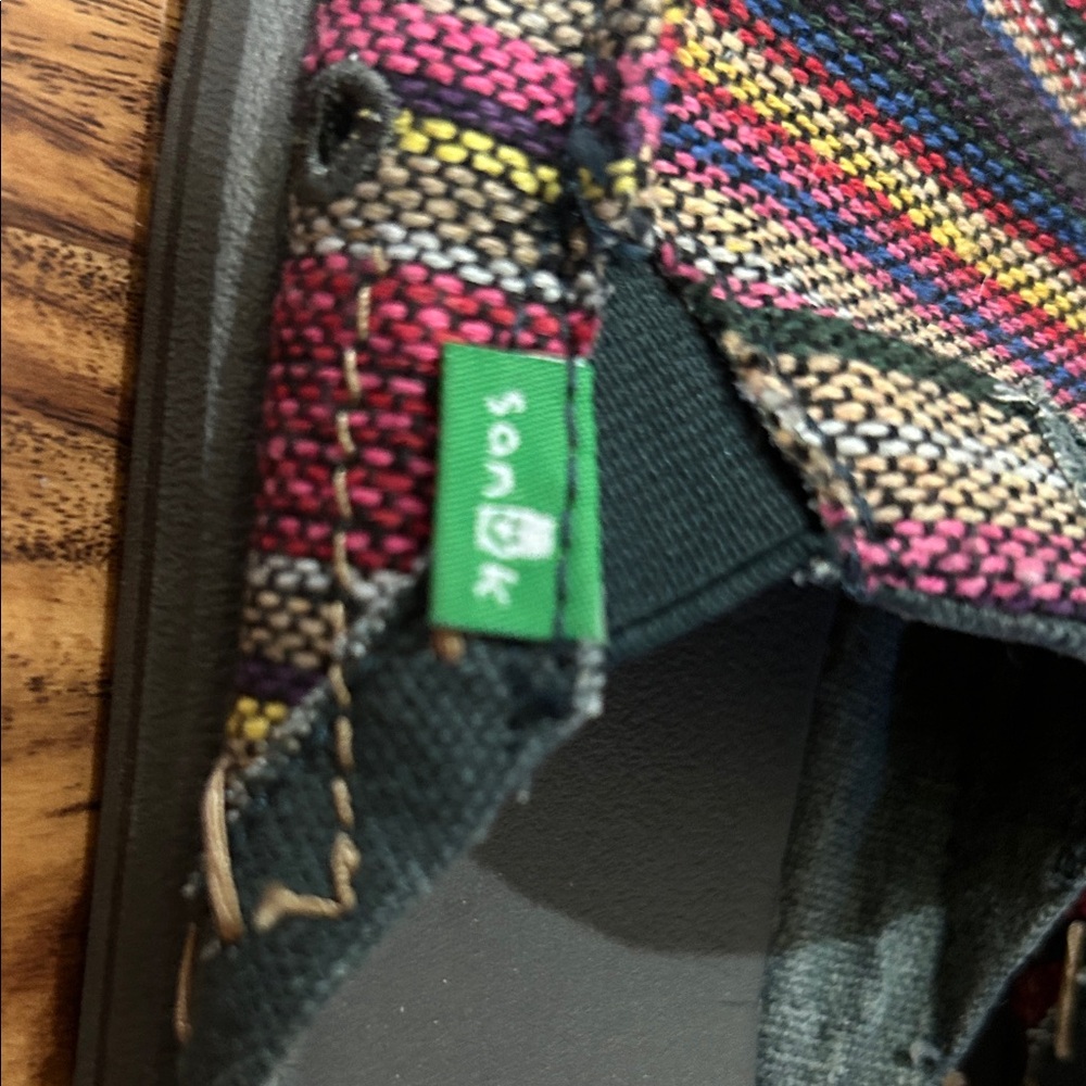 Sanuk Multicolor Striped Women's Moccasins - Picture 2 of 3